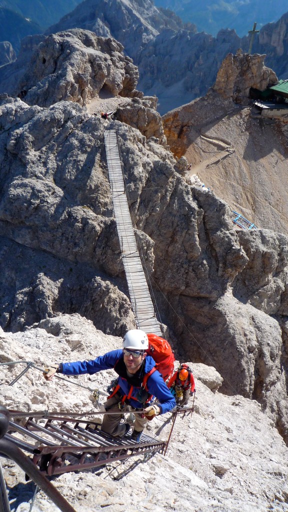 Robin on the Via Ferrata Ivano Dibona