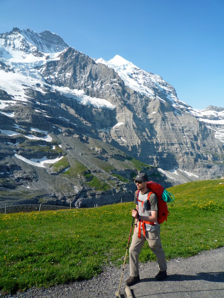 Me walking up to the Eigergletscher Station.