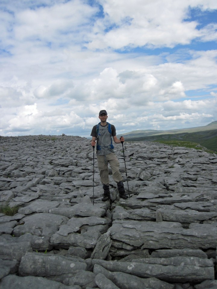 Me standing on limestone pavement.
