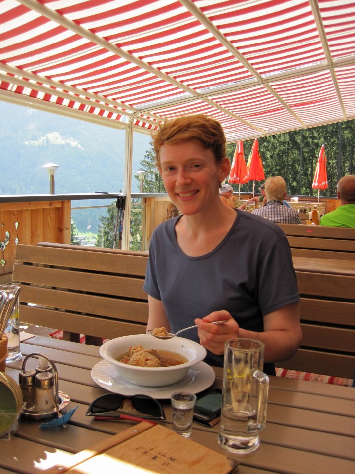 Valerie at the Gasthaus Zimmereben.