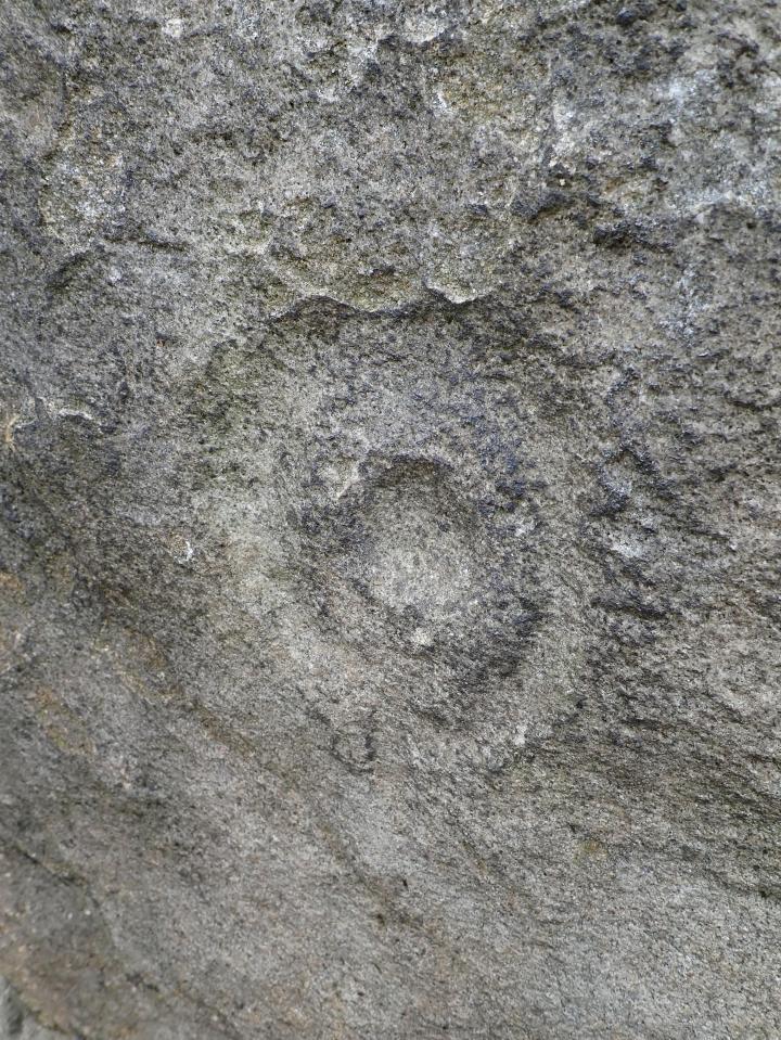 The cup and ring marking at Little Almscliff.